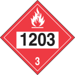 Class 3 (1203)  Gasoline vinyl decal, 4" x 4"