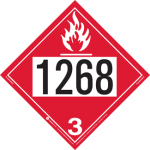 Class 3 TDG (1268) Petroleum, Vinyl Decal, 10.75" x 10.75"