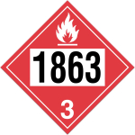 Class 3 (1863)  Aviation Fuel placard, 10.75" x 10.75"