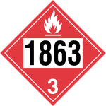 Class 3 (1863)  Aviation Fuel placard, 10.75" x 10.75"