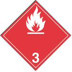 Class 3 TDG Label (Poly), sold per each