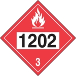 Class 3 (1202)  Diesel vinyl decal, 4" x 4", Each
